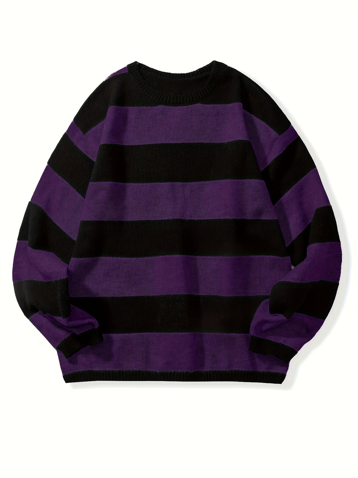 Pull en maille rayé pour homme | Pull à col rond