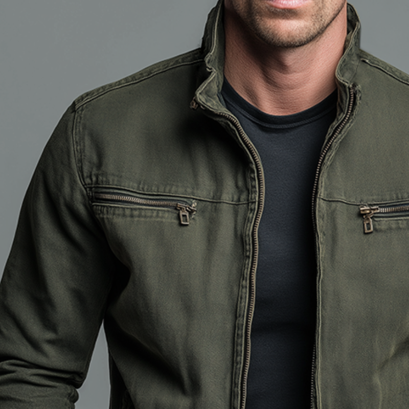 Men's Cotton Zip Jacket | Classic Everyday Outerwear