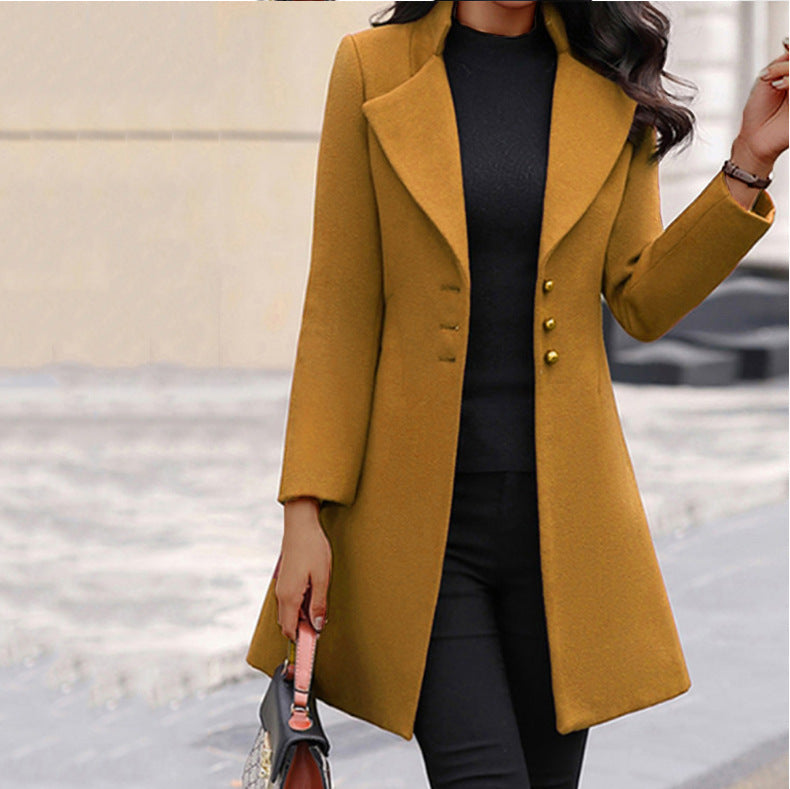 Women’s Tailored Longline Single-Breasted Coat