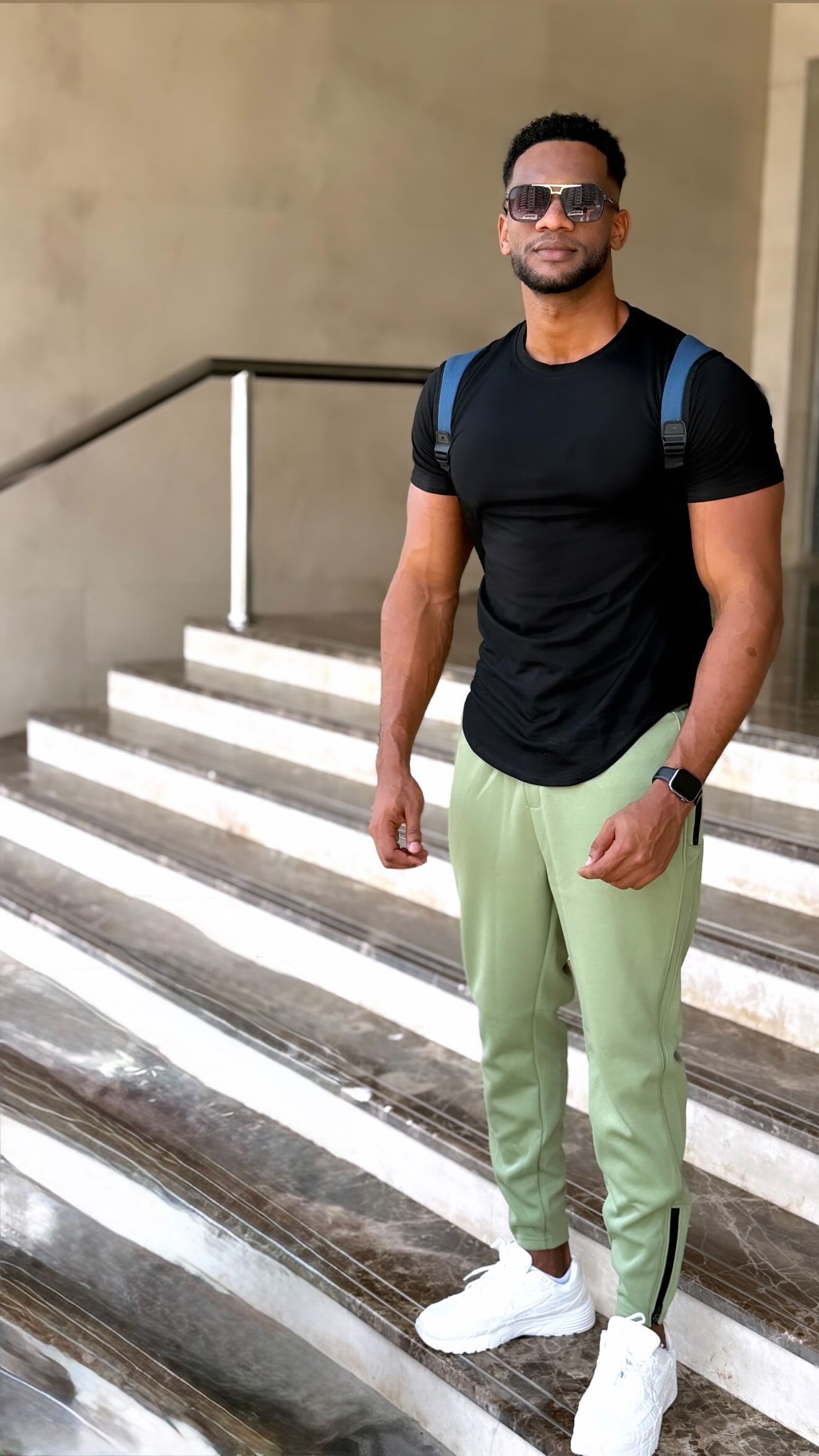 Joggers fuselés pour homme avec poches zippées