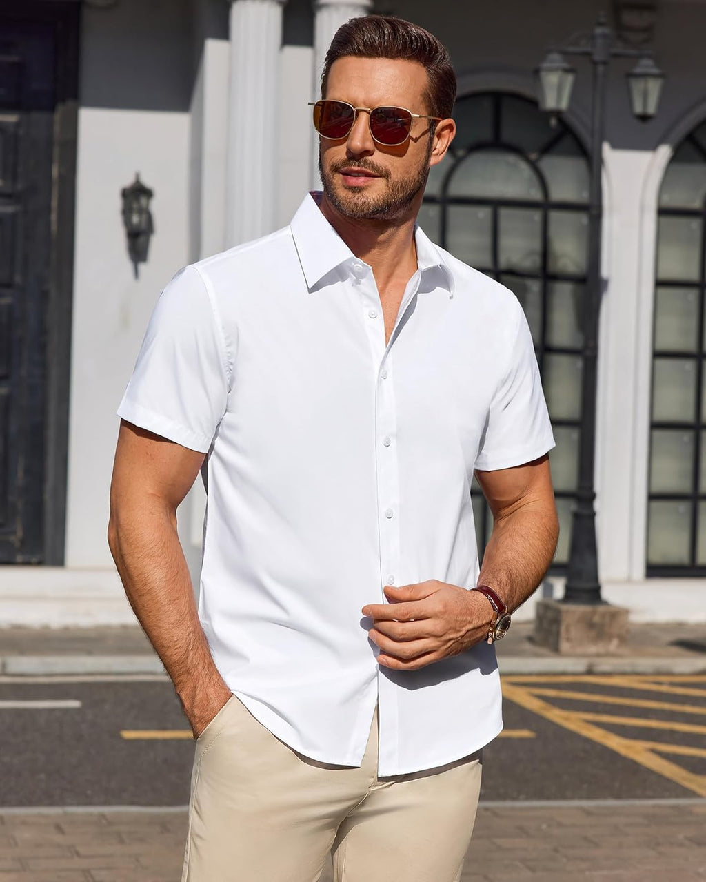 Men's Cotton Shirt for Autumn Casual Everyday Wear