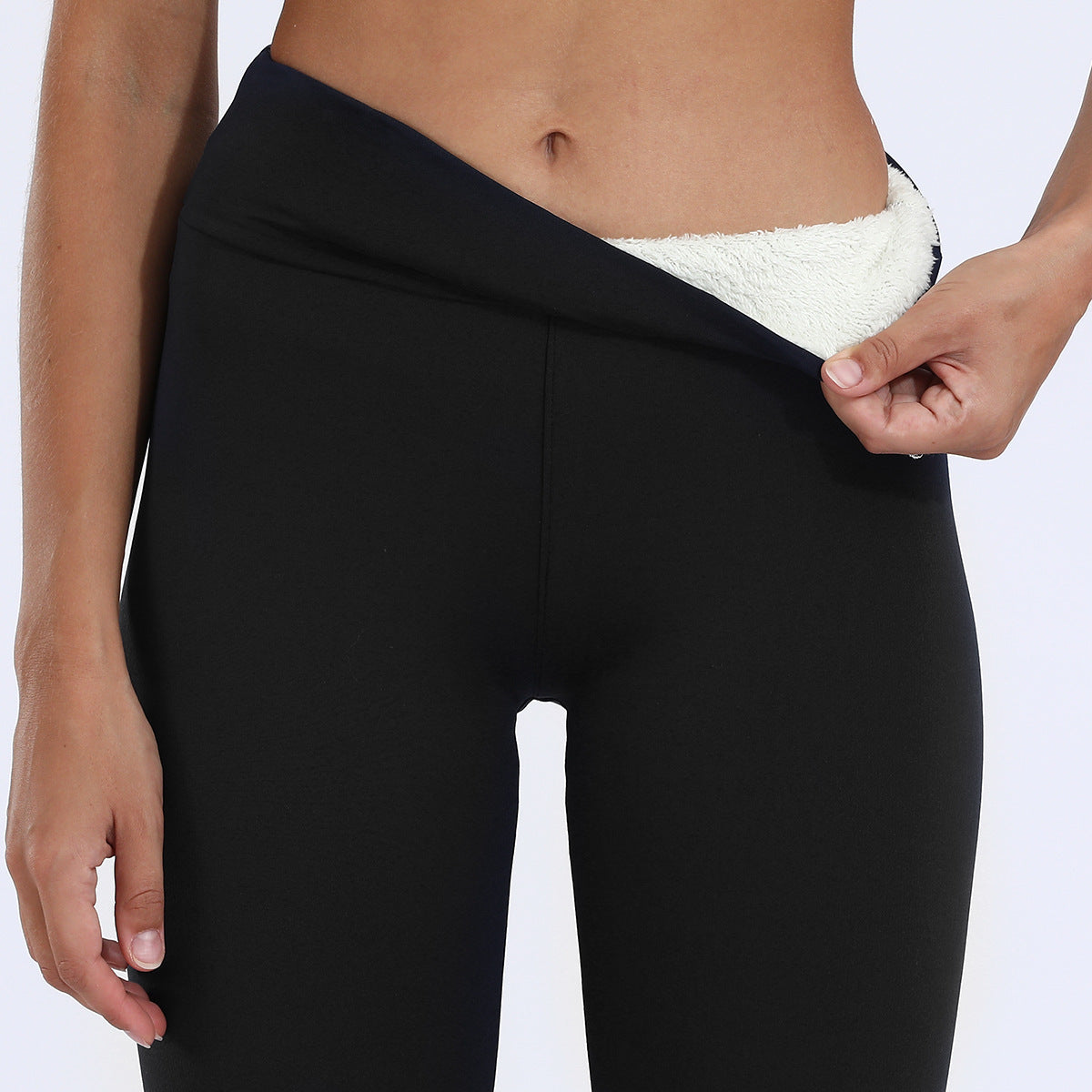 Legging taille haute doublé polaire pour femme