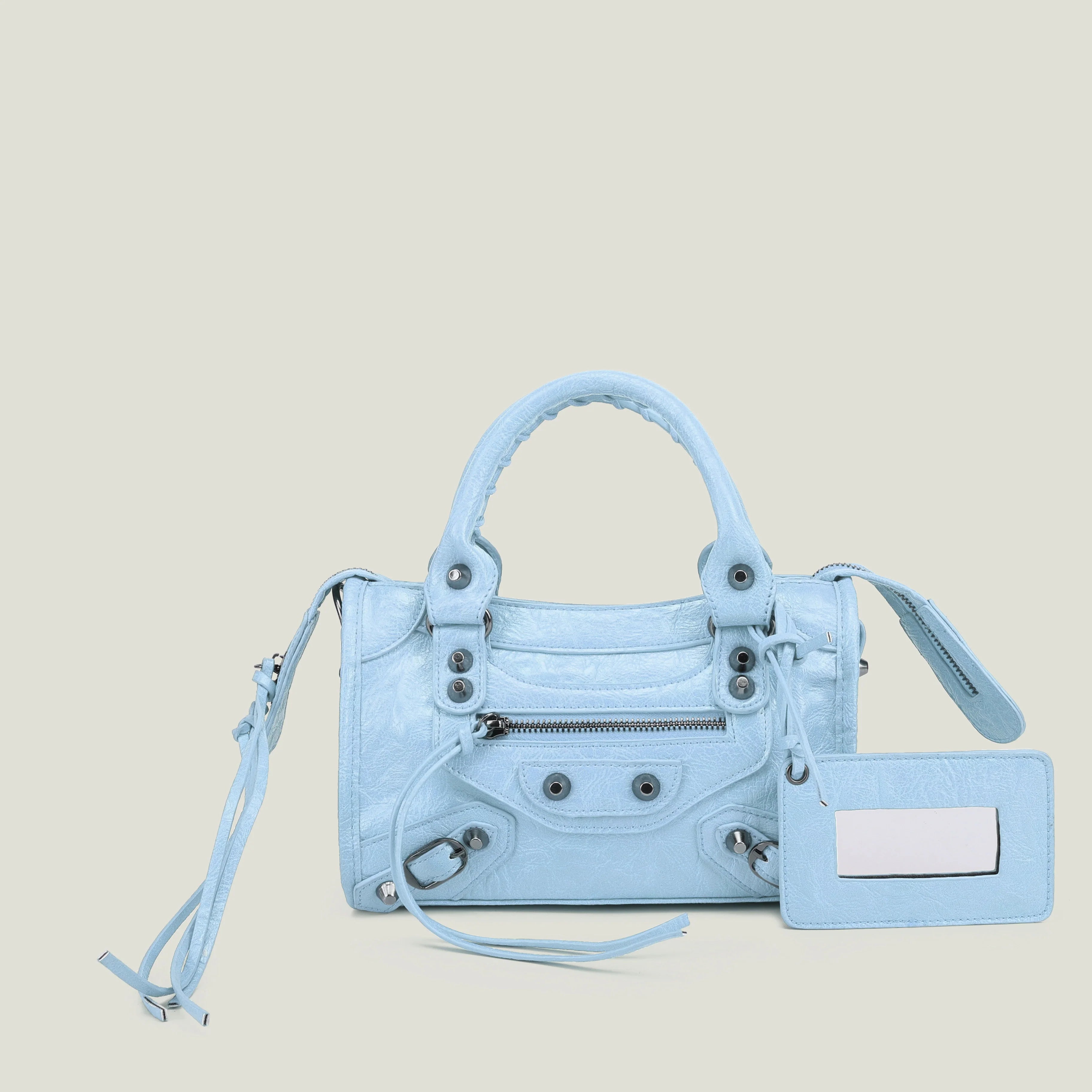 Women's PU Leather Duffel Bag with Crossbody Strap
