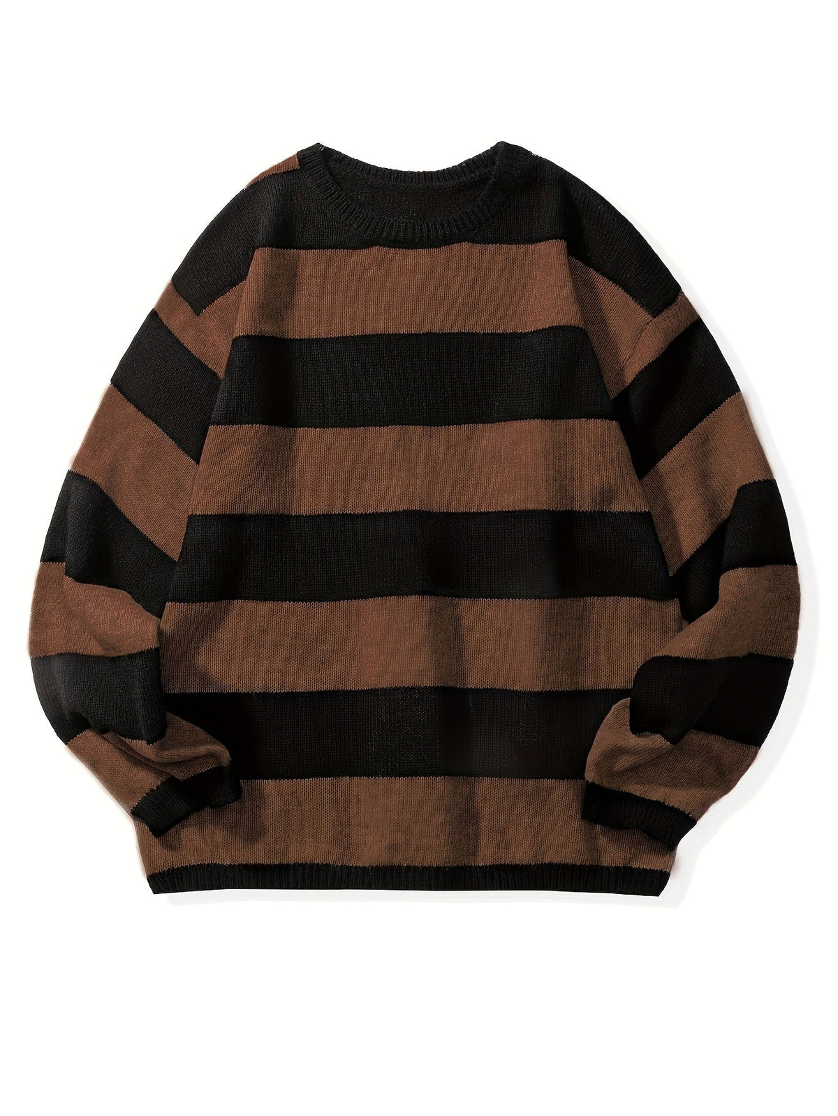 Pull en maille rayé pour homme | Pull à col rond