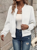 Women's Textured Zip-Up Jacket