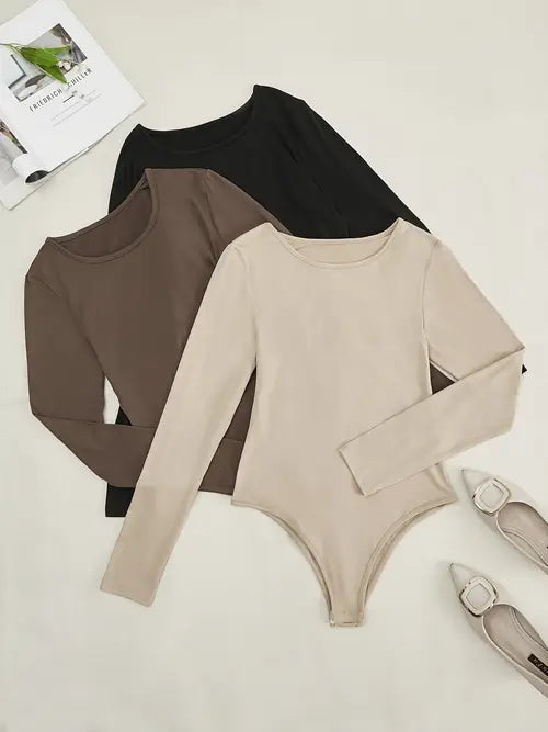 Women’s 3-Pack Long Sleeve Bodysuits