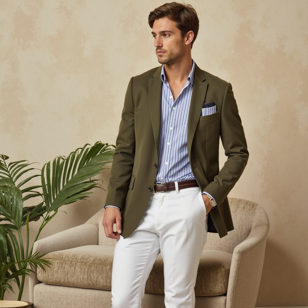 Men's Smart Casual Tailored Blazer Jacket