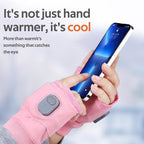 Women's USB Heated Fingerless Gloves | Rechargeable Winter Hand Warmers