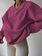 Women's Oversized V-Neck Jumper