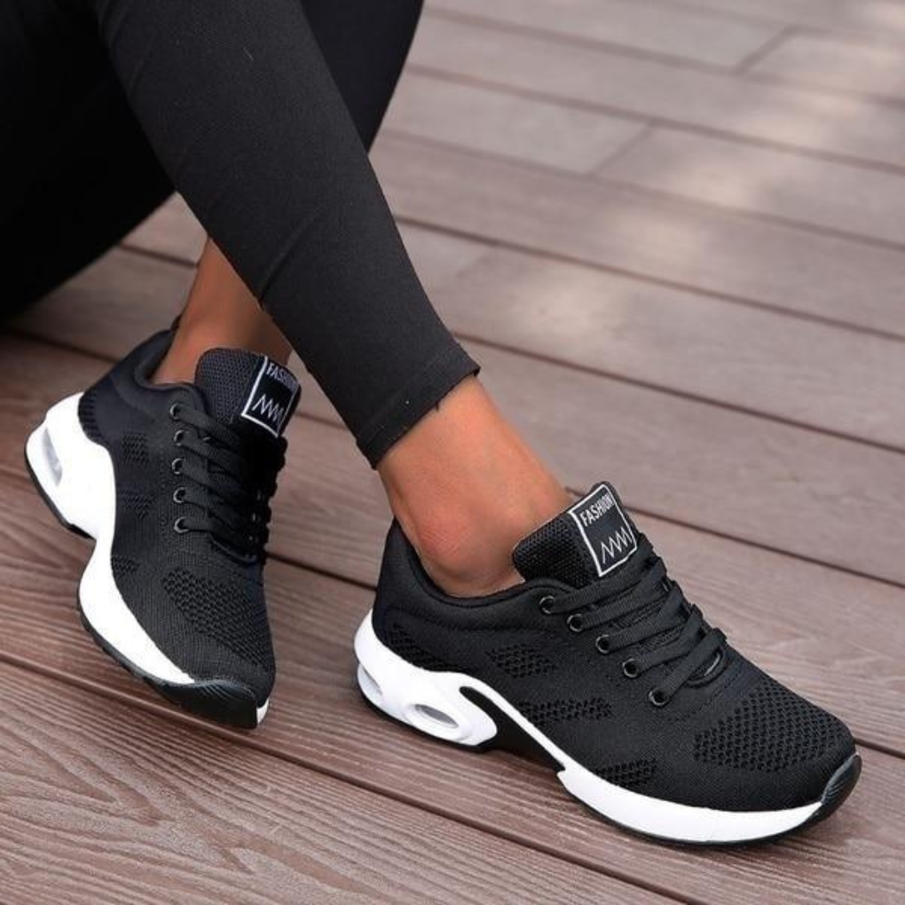 Damskie lekkie sportowe buty z siateczki na amortyzowanej podeszwie
