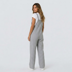 Women's Relaxed Wide Leg Dungaree Jumpsuit