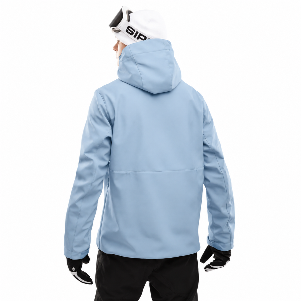 Men's Hooded Ski Jacket with Zip Pockets
