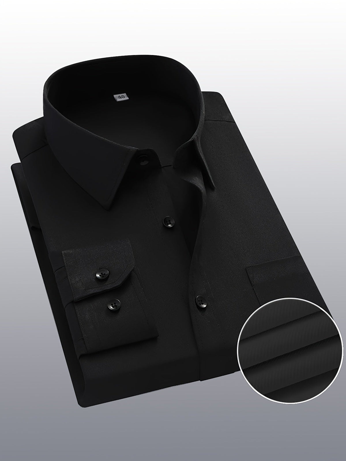 Men's Long Sleeve Formal Shirt | Regular Fit Business Shirt