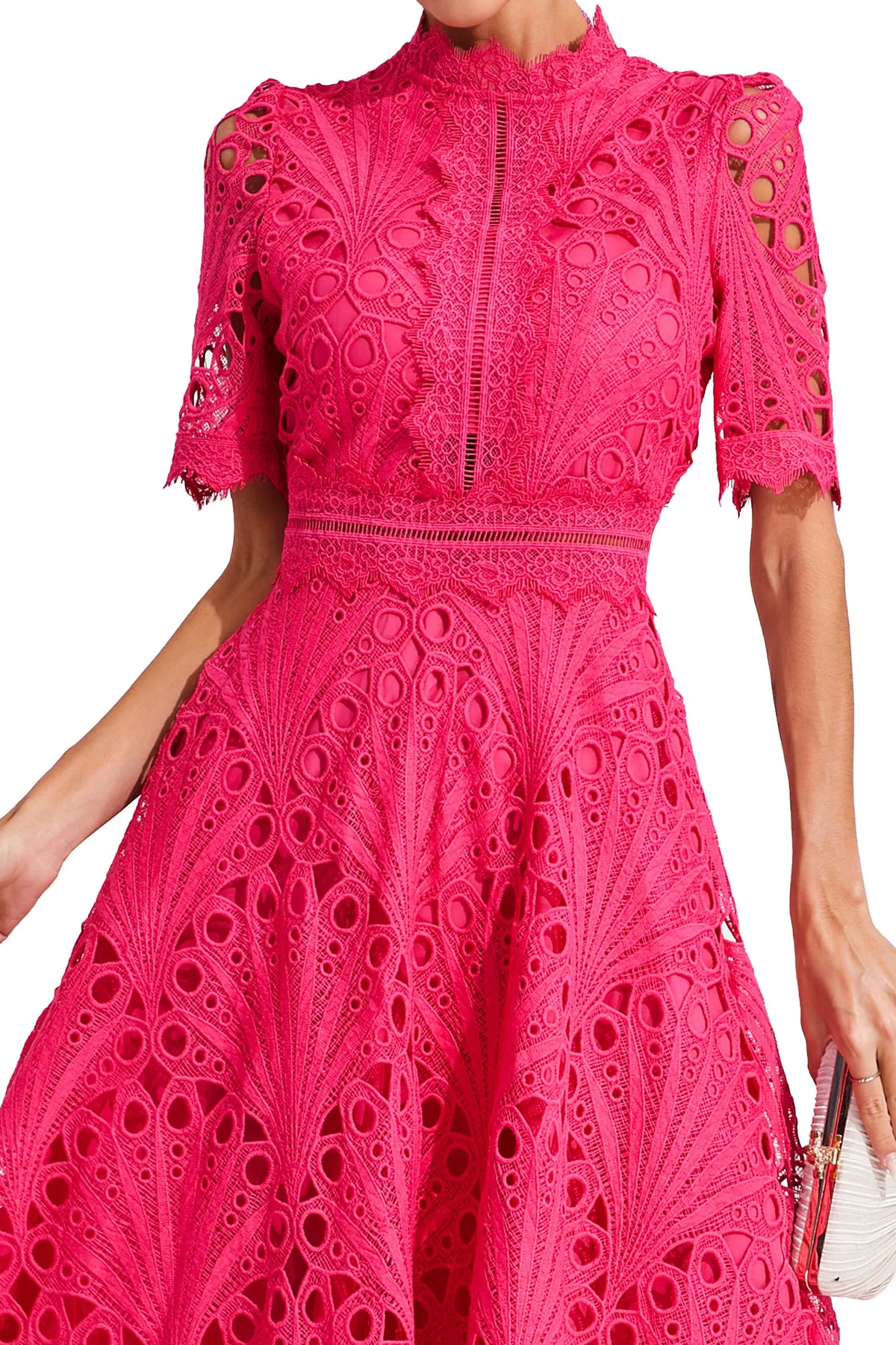 Women's Lace Midi Dress | A-Line Fit and Flare