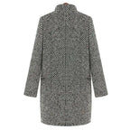 Women's Houndstooth Winter Coat | Tailored Wool-Blend Jacket