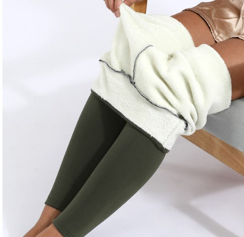 Legging taille haute doublé polaire pour femme