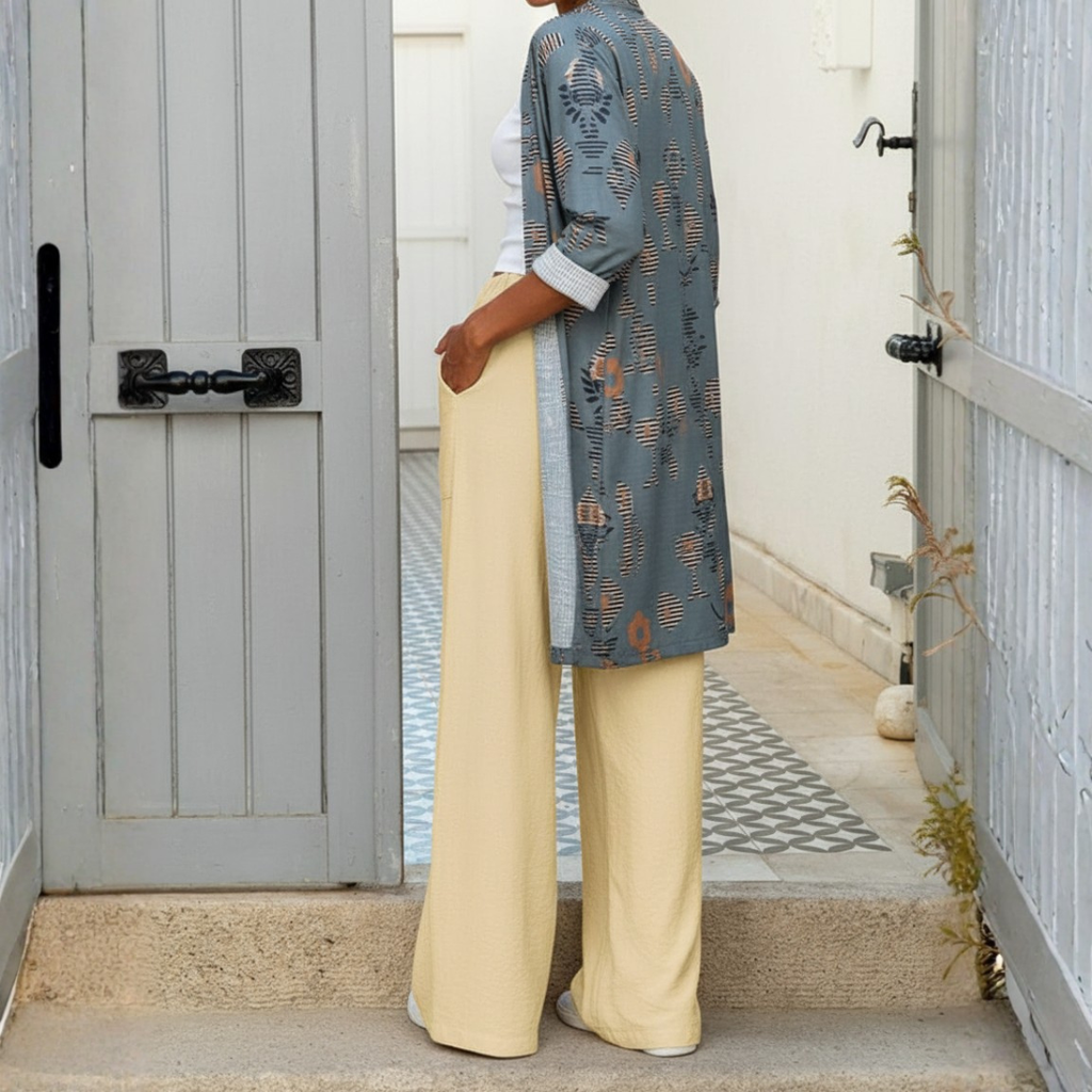 Women's Wide Leg Pull-On Trousers with Pockets