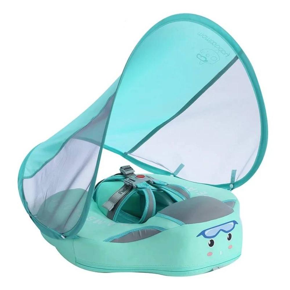 Baby PVC Swim Float with Canopy for Summer Pool Water Play