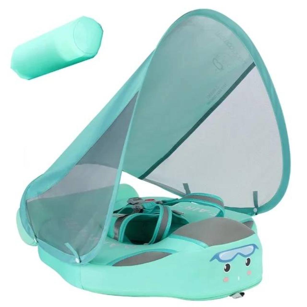 Baby PVC Swim Float with Canopy for Summer Pool Water Play