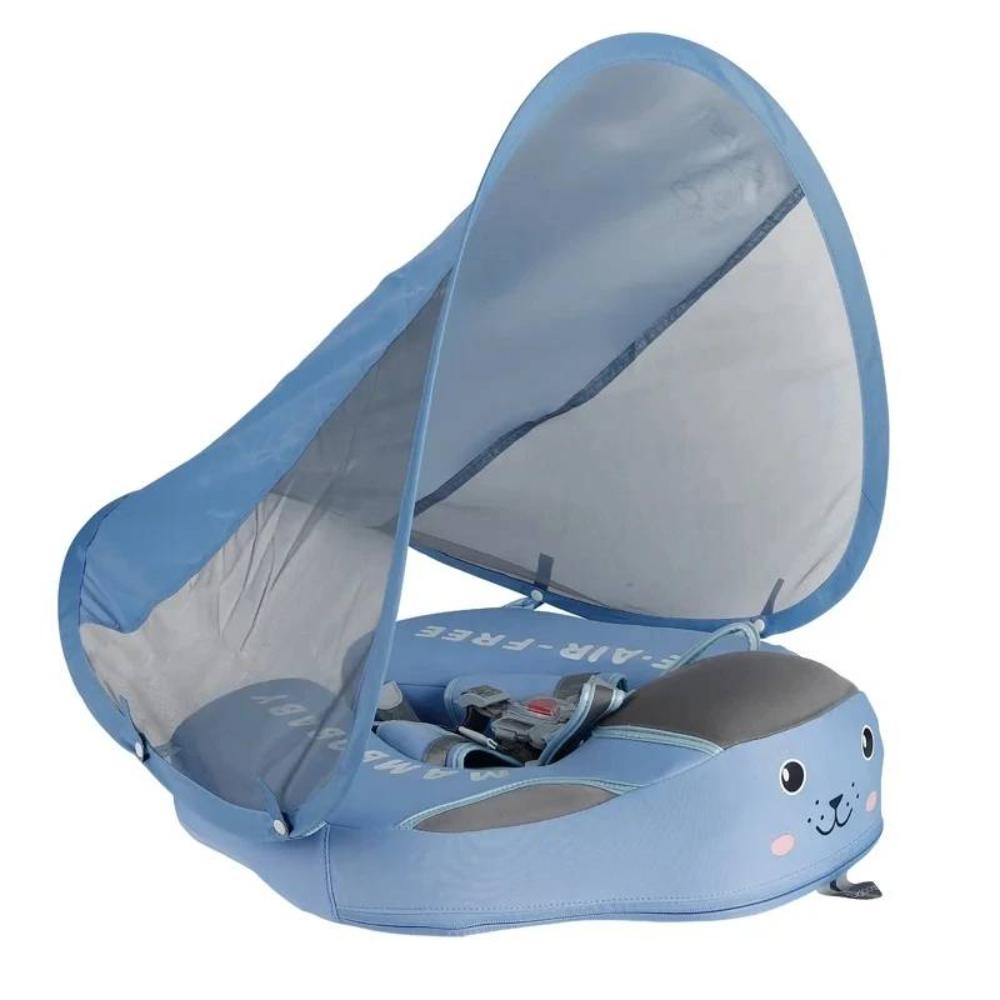 Baby PVC Swim Float with Canopy for Summer Pool Water Play