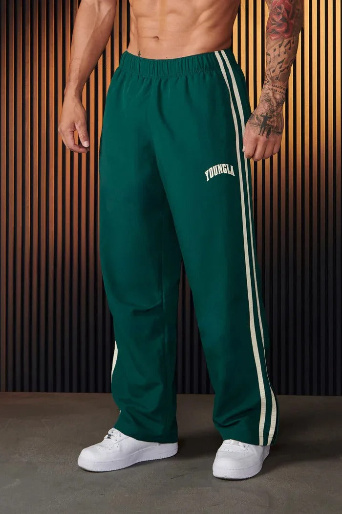 Pantalon de survêtement ample à bandes latérales pour homme