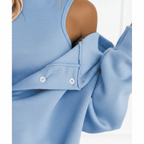 Women's Layered Sweatshirt and Leggings Lounge Set