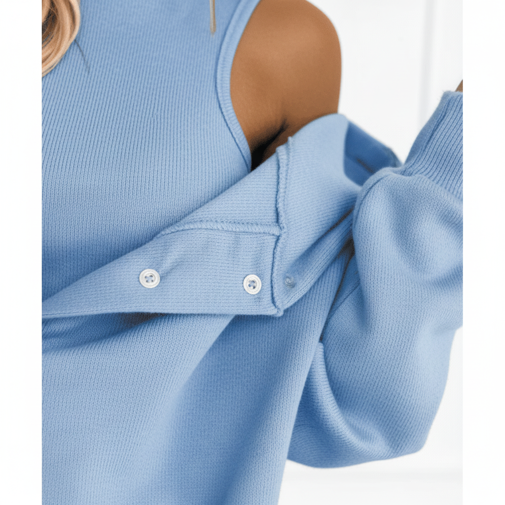 Damski warstwowy komplet domowy: bluza i legginsy