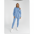 Damski warstwowy komplet domowy: bluza i legginsy