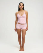 Women’s Lace Trim Cami Top & Shorts Pyjama Set