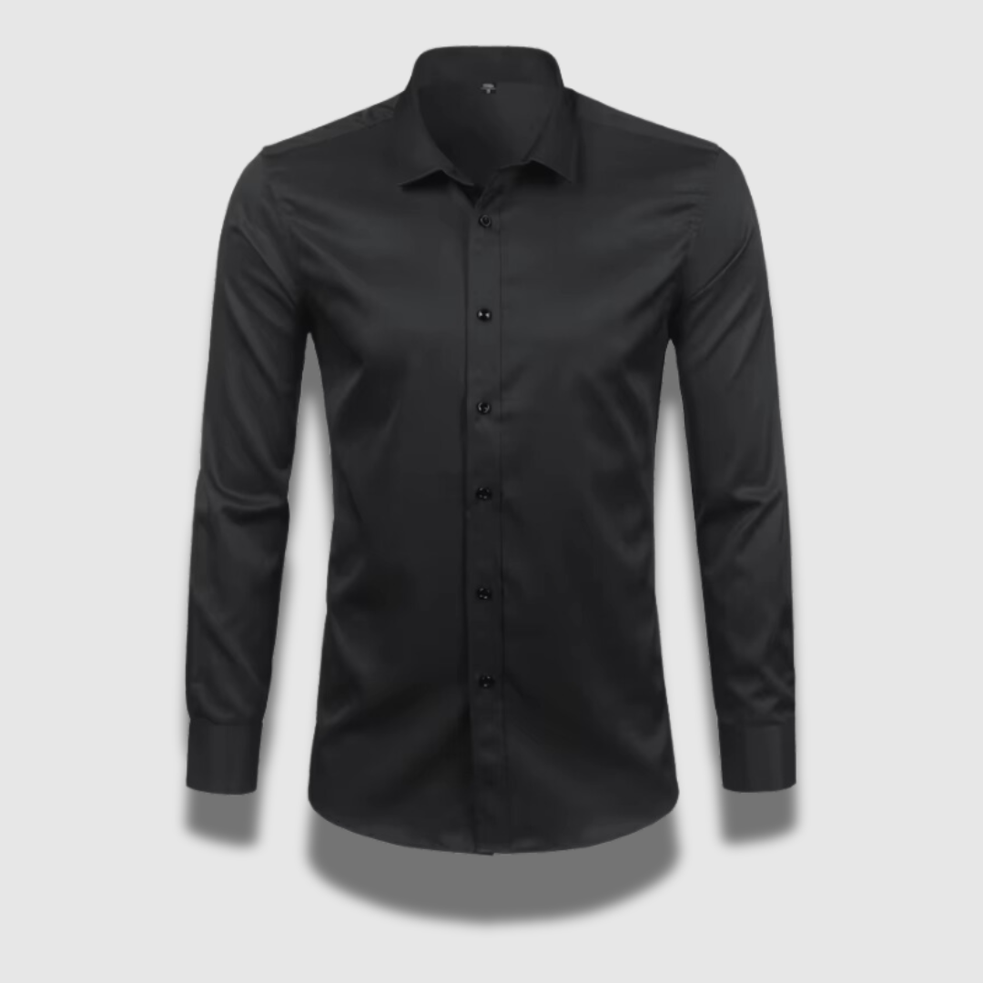 Chemise habillée ajustée à manches longues et boutonnage sur le devant pour homme