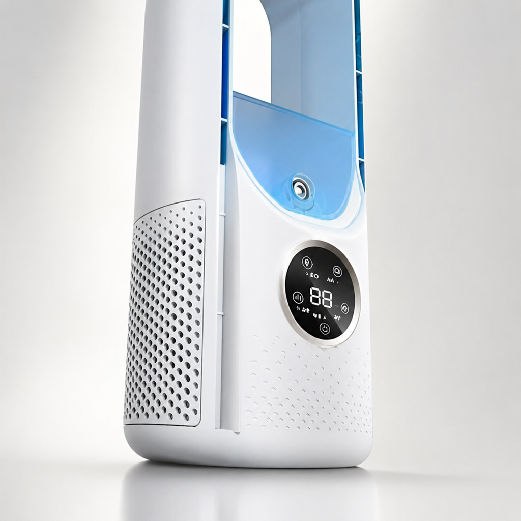 Bladeless Tower Fan with ABS Housing for Summer Home & Office Cooling