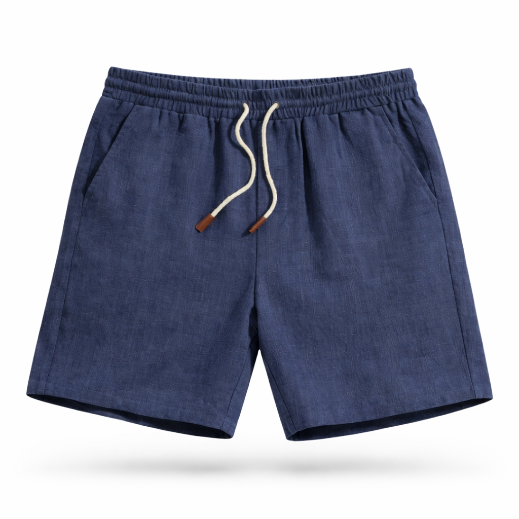 Men's Cotton Linen Drawstring Shorts for Summer Casual Wear