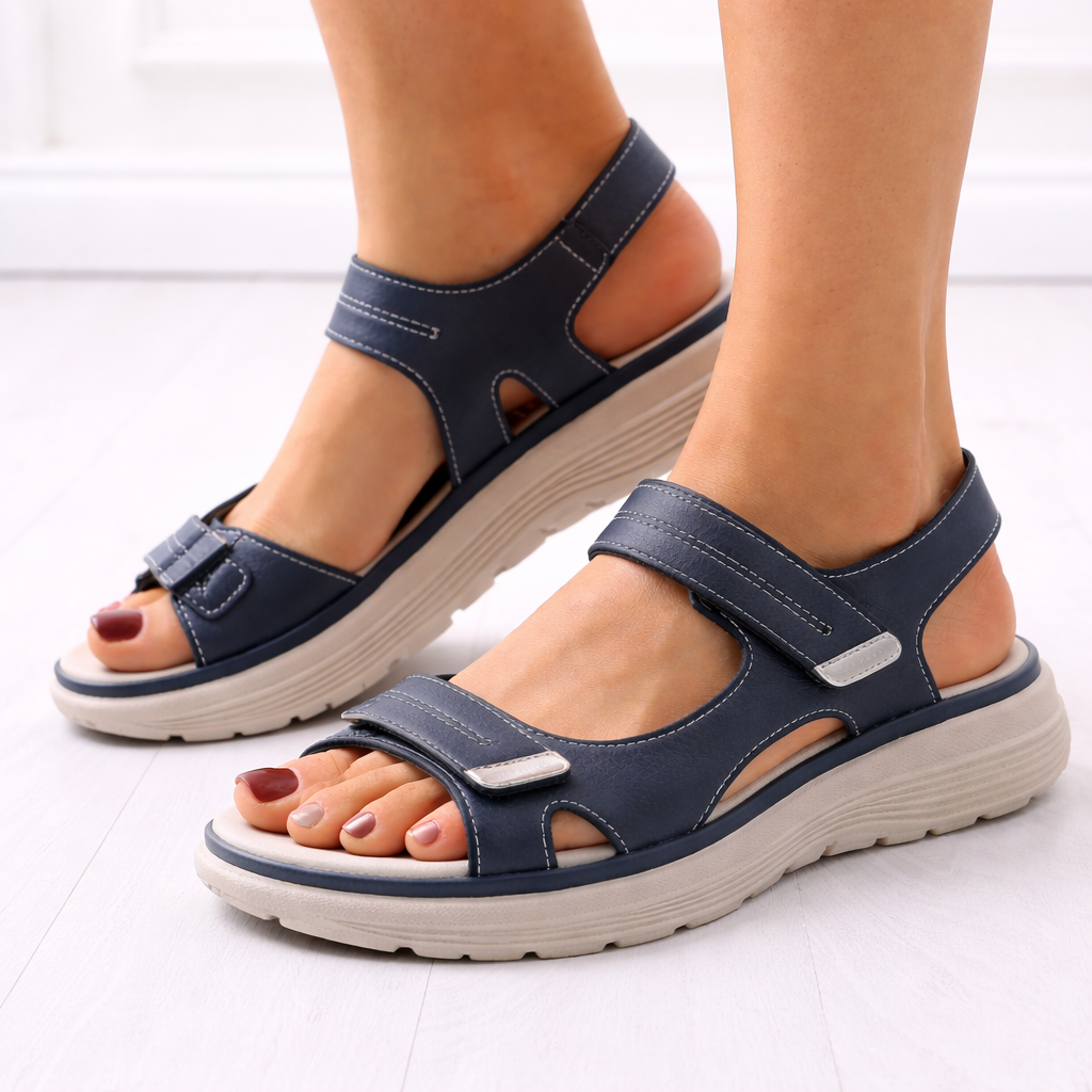 Women's Leather Comfort Walking Sandals for Summer
