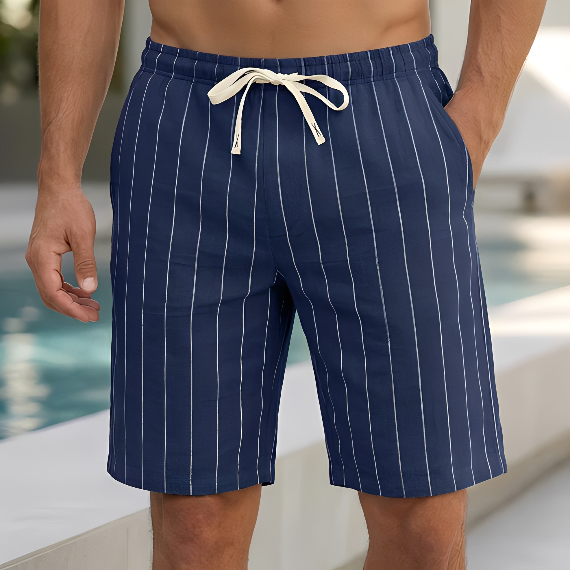 Men's Cotton Linen Shorts for Autumn Casual Everyday Wear