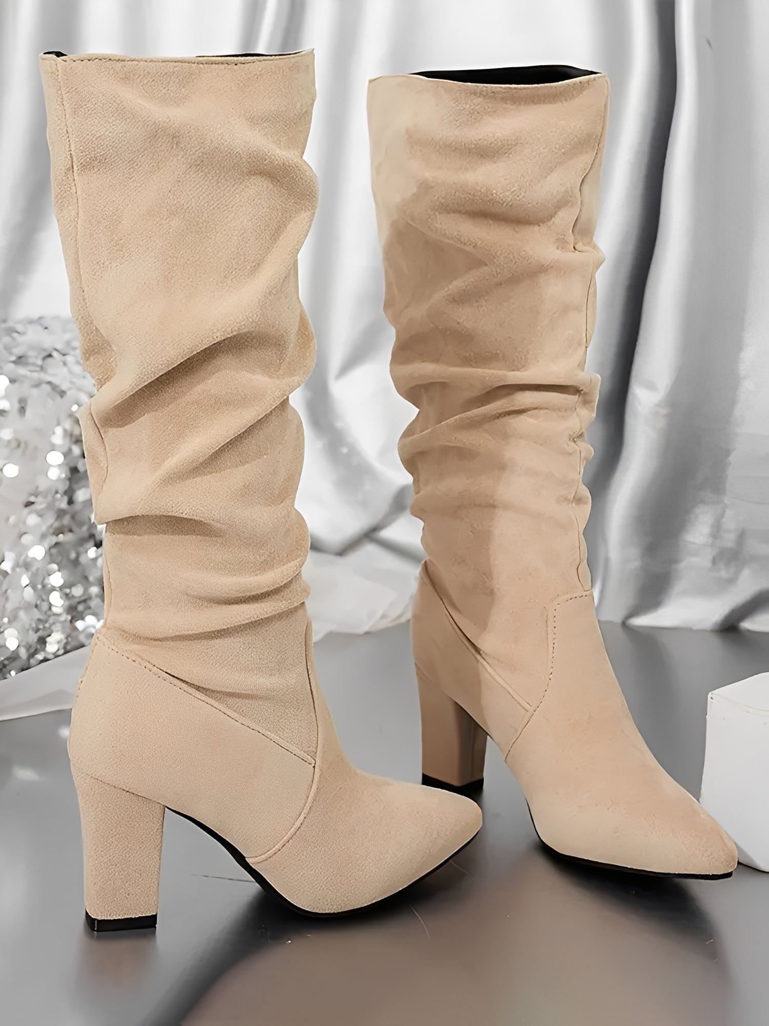 Women's Knee High Block Heel Boots