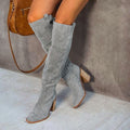Women's Knee High Block Heel Boots