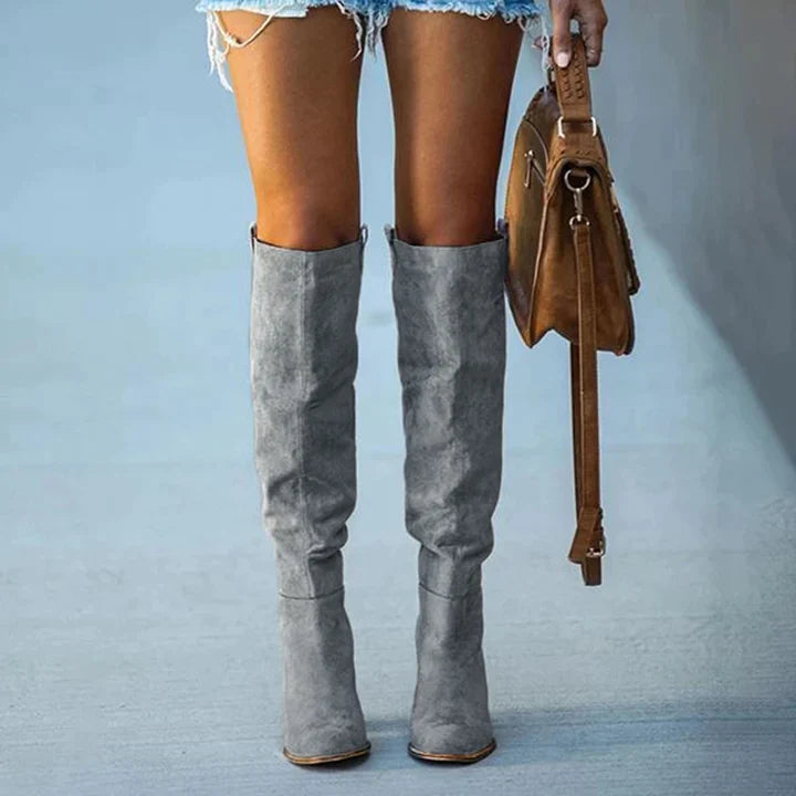 Women's Knee High Block Heel Boots