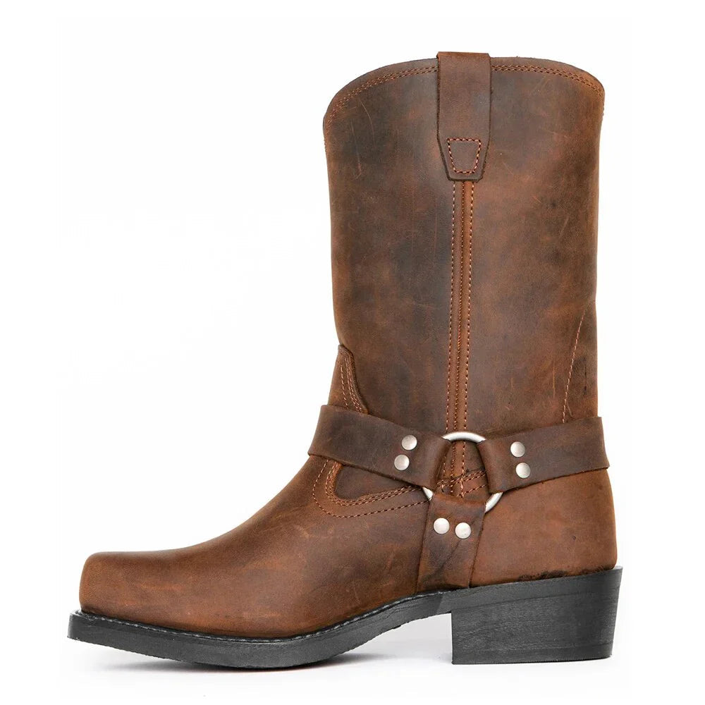 Bottes de cowboy à harnais pour homme
