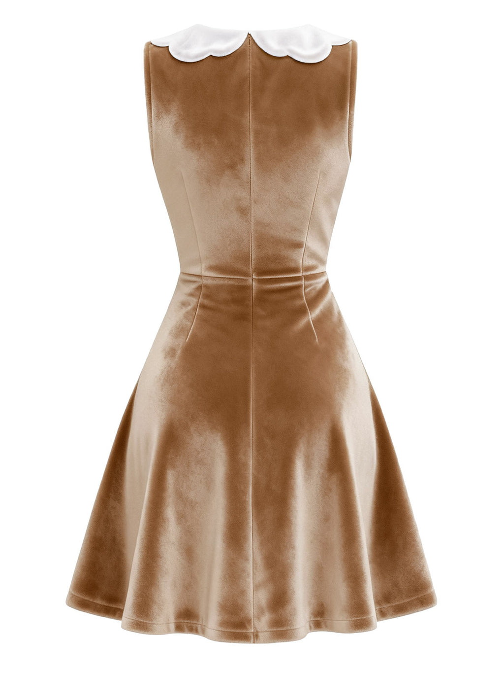Women's Gingerbread Print Velvet Christmas Party Dress