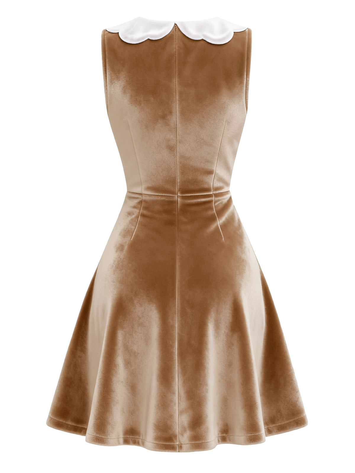 Women's Gingerbread Print Velvet Christmas Party Dress
