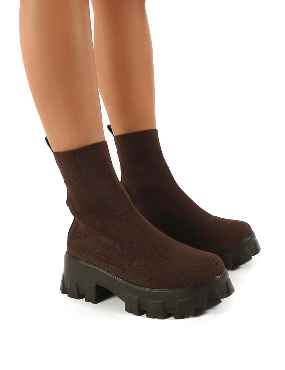 Women’s Chunky Sole Sock Ankle Boots