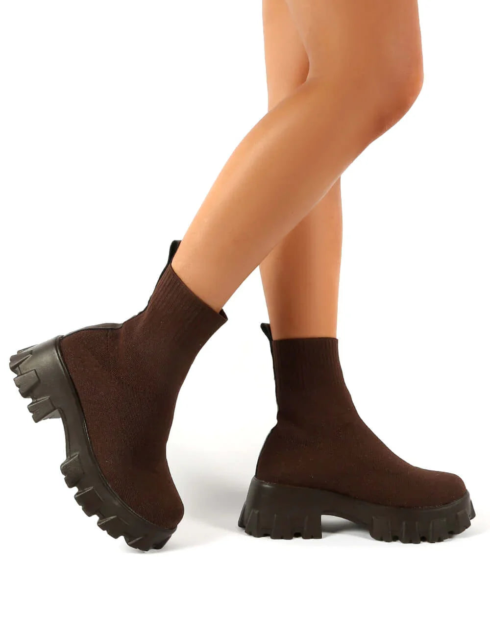 Women’s Chunky Sole Sock Ankle Boots