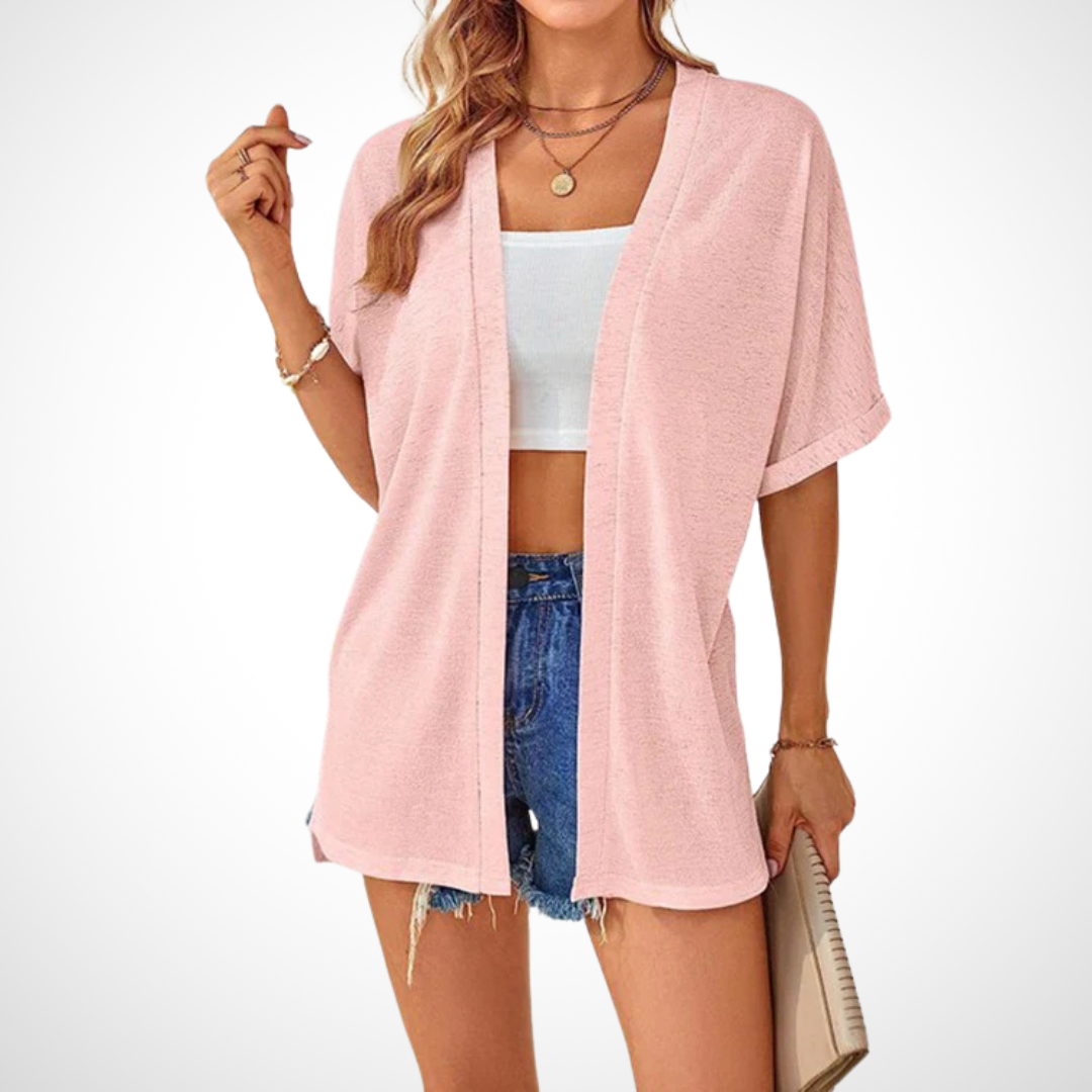 Cardigan léger ouvert sur le devant pour femme