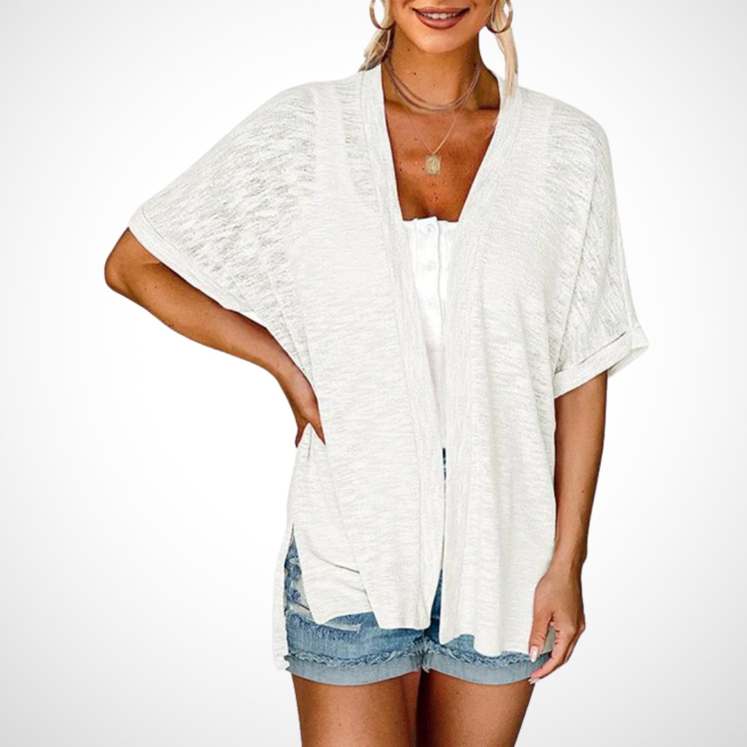 Cardigan léger ouvert sur le devant pour femme