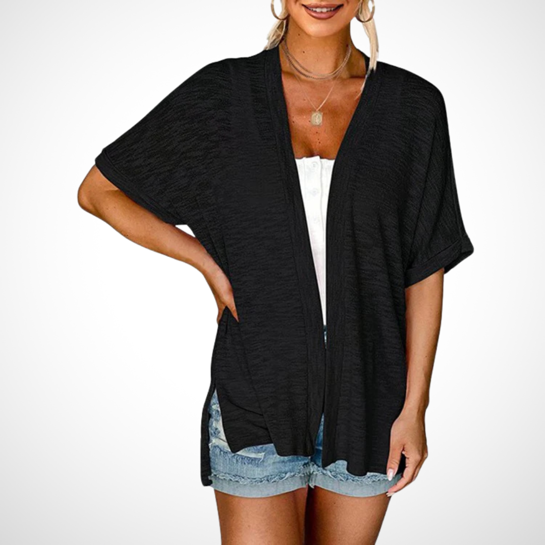 Cardigan léger ouvert sur le devant pour femme