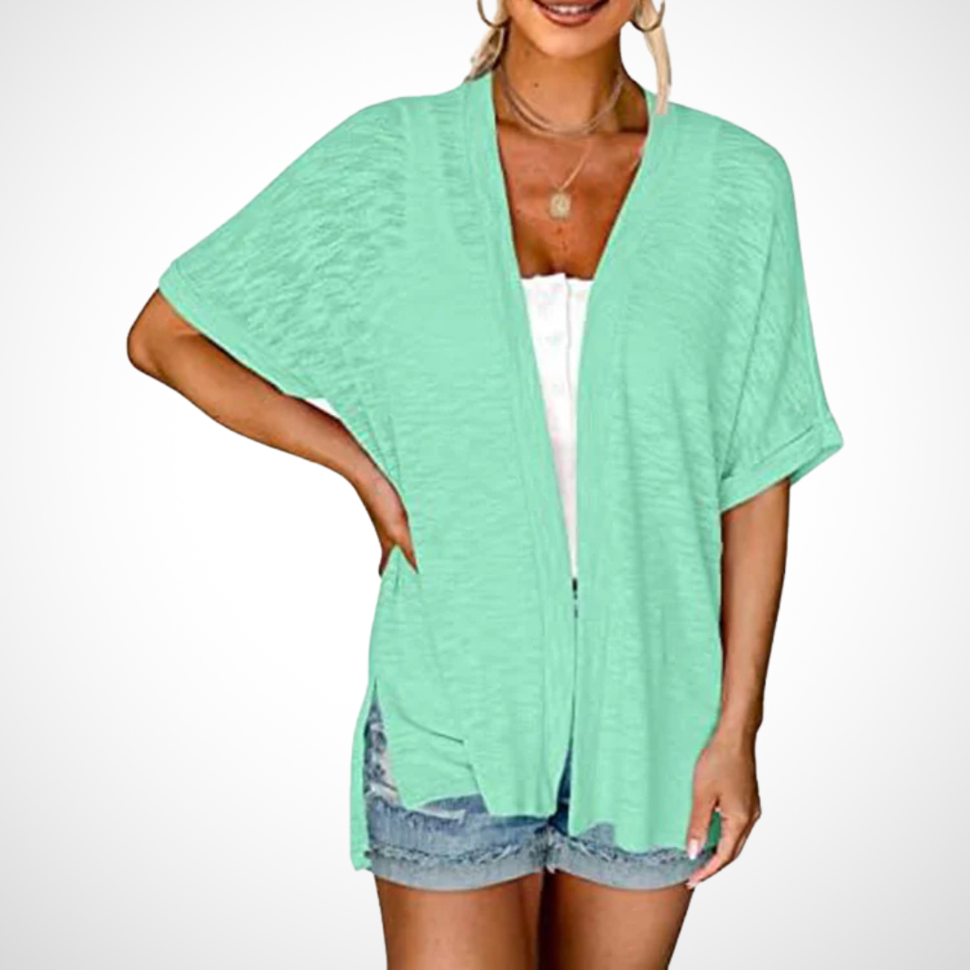 Cardigan léger ouvert sur le devant pour femme