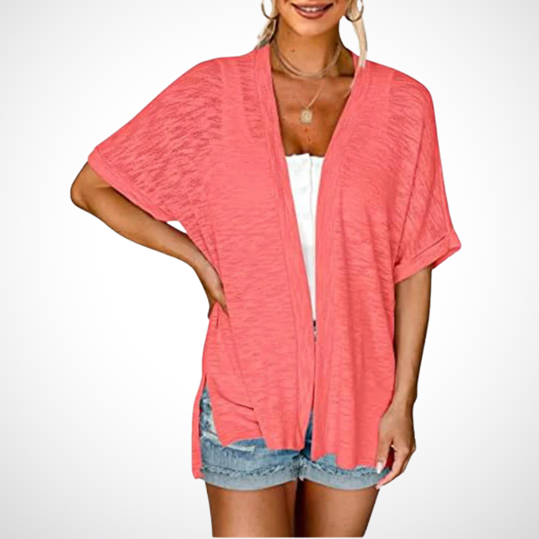 Cardigan léger ouvert sur le devant pour femme