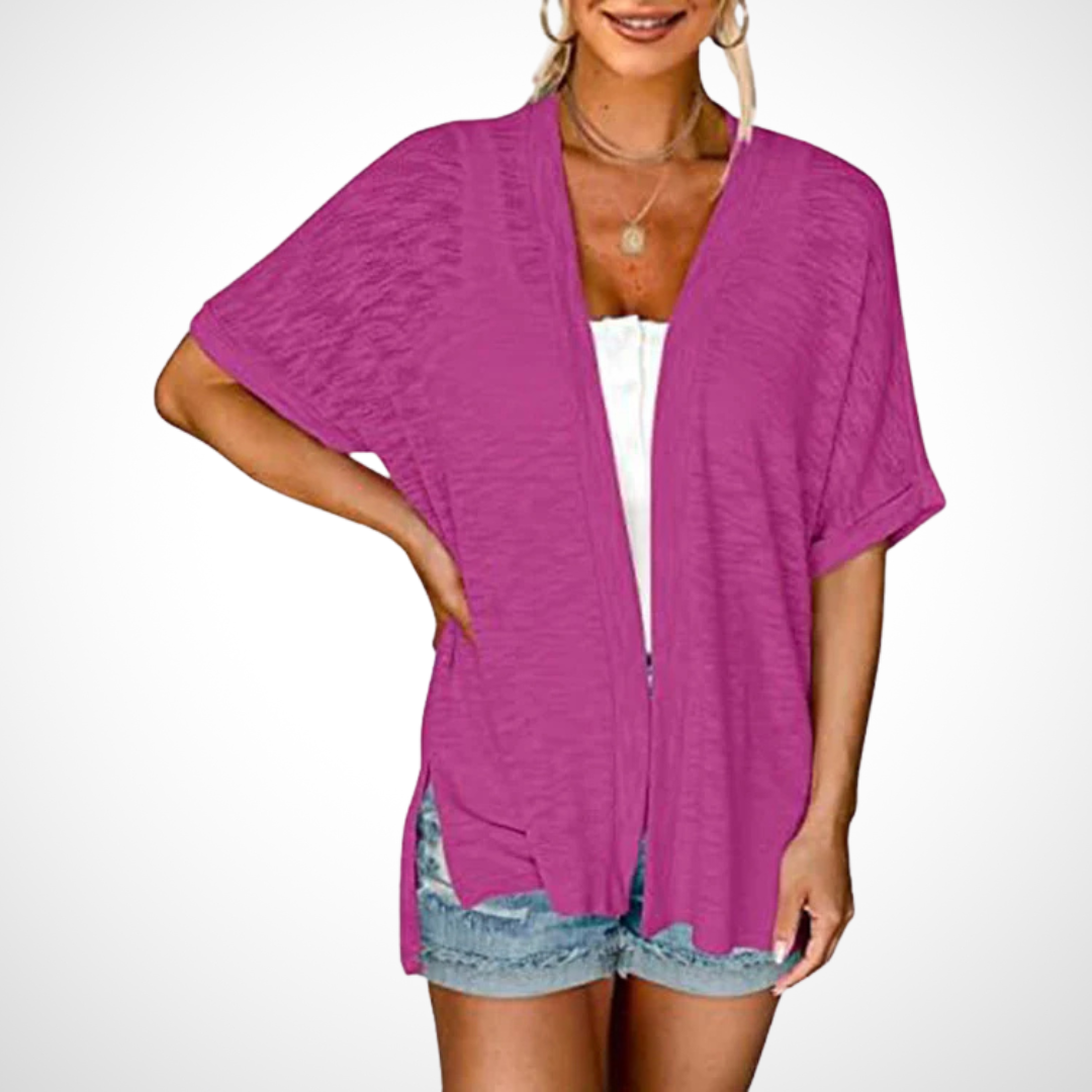 Cardigan léger ouvert sur le devant pour femme