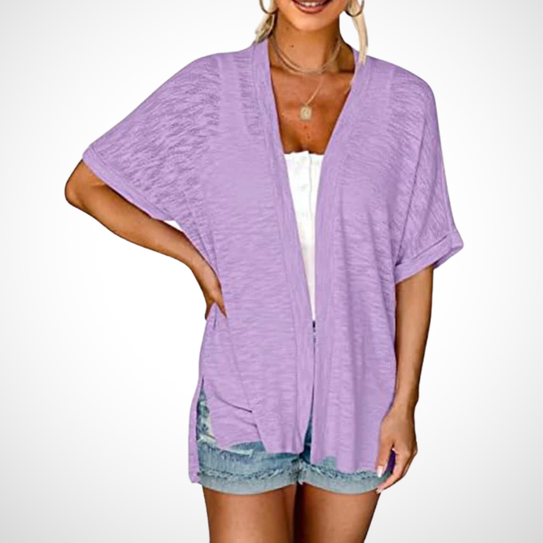 Cardigan léger ouvert sur le devant pour femme