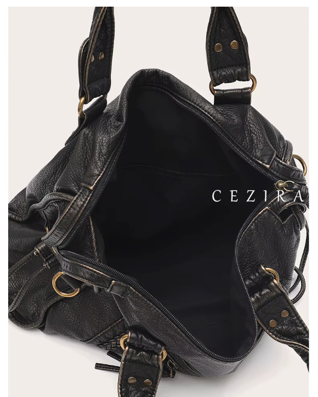Women's PU Leather Shoulder Bag with Adjustable Strap for Autumn Everyday Use